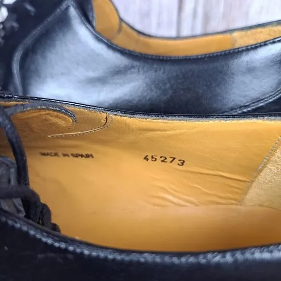 Mezlan Torque Black Men's Sz 10.5 M Lace Up Oxford Dress Shoe w/Dust Bag - Picture 13 of 16